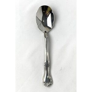 Gorham Sugar Spoon "Valcourt" Stainless Vintage Japan Sugar Shell Serving Jelly